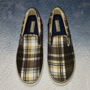 Men's Sperry Top-Sider Plaid Boat Shoes US Size 11. A9-CH171. NWOB.